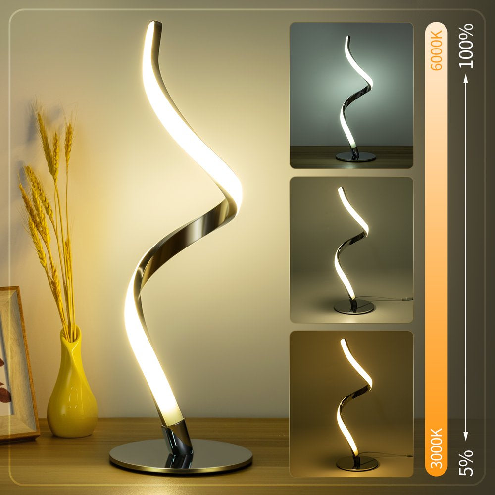 Wacky Twirly Lamp - Magic Finger-Activated Glowy Lamp, Rainbows of Light & Endless Dimming Ability for Sleeping Quarters, Chill Zone & Work Space(3000K 4000K 5000K)